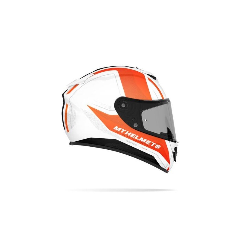 MT Rapide Duel Integral Motorradhelm weiß-fluo orange