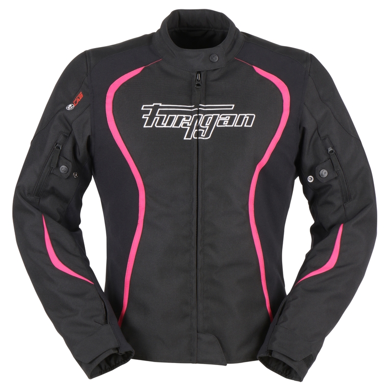 Furygan Odessa Motorradjacke für Frauen in Schwarz, Weiß und Rosa