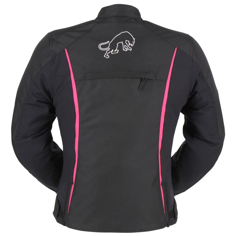 Furygan Odessa Motorradjacke für Frauen in Schwarz, Weiß und Rosa