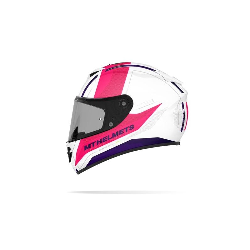 MT Rapide Duel Integral Motorradhelm weiß und rosa