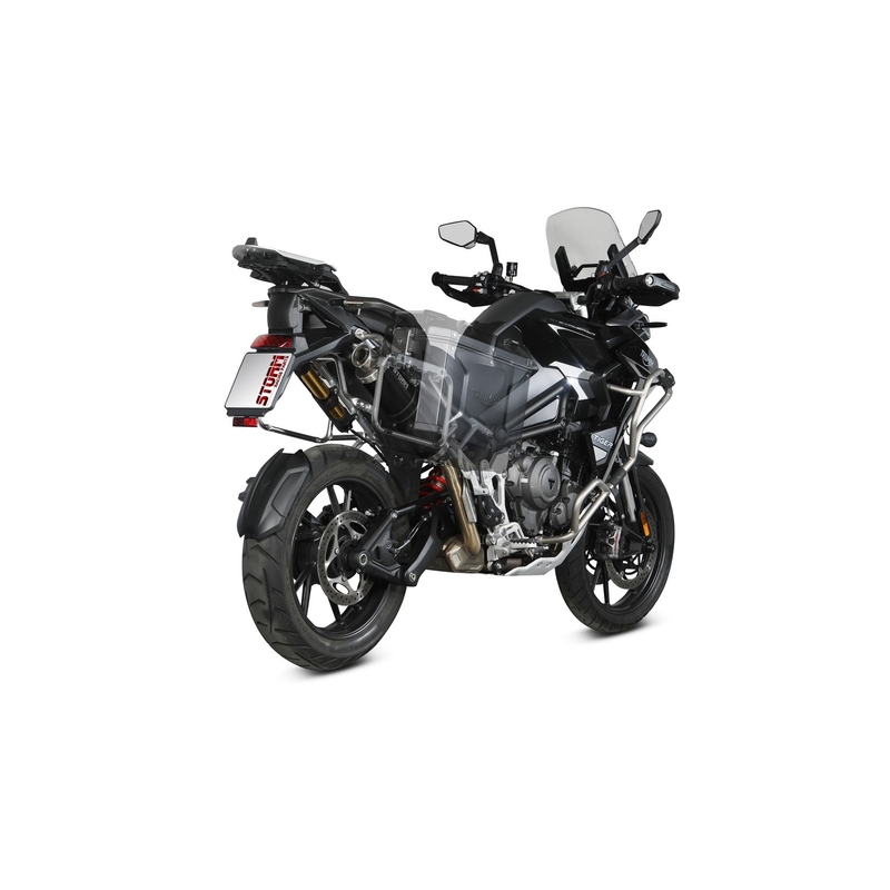 Auspuffendstück STORM OVAL schwarz für TRIUMPH Tiger 1200 Explorer / GT Explorer 2021-2026