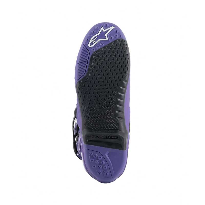 Alpinestars Tech 10 Motorradstiefel lila-schwarz-weiß
