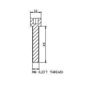 Spiegeladapter PUIG ADAPTER REAR MIRROR HI-TECH M10 TO M8 LEFT THREAD 9981N schwarz to handlebar