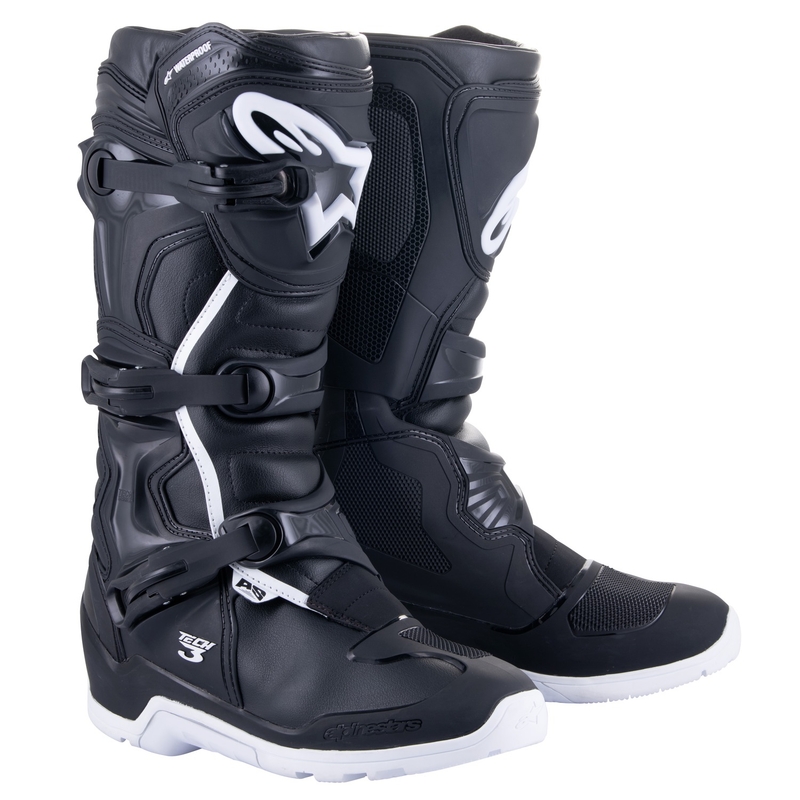 Alpinestars Tech 3 Enduro Waterproof 2024 Schwarz und Weiß Motorradstiefel