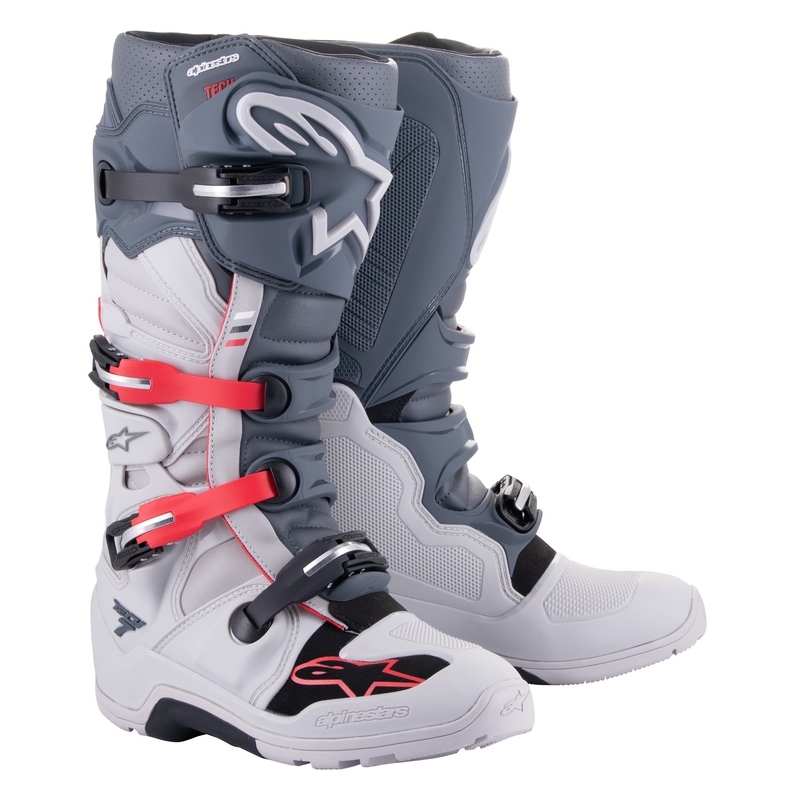 Alpinestars Tech 7 Enduro 2024 grau-fluo-schwarz Motorradstiefel
