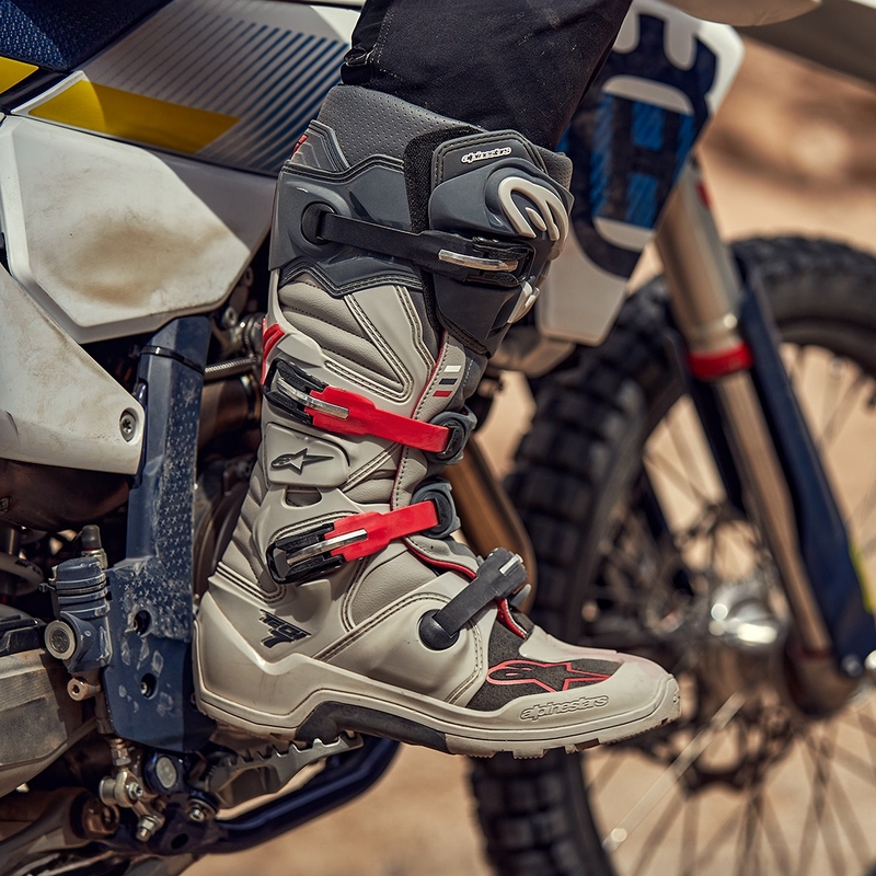 Alpinestars Tech 7 Enduro 2024 grau-fluo-schwarz Motorradstiefel