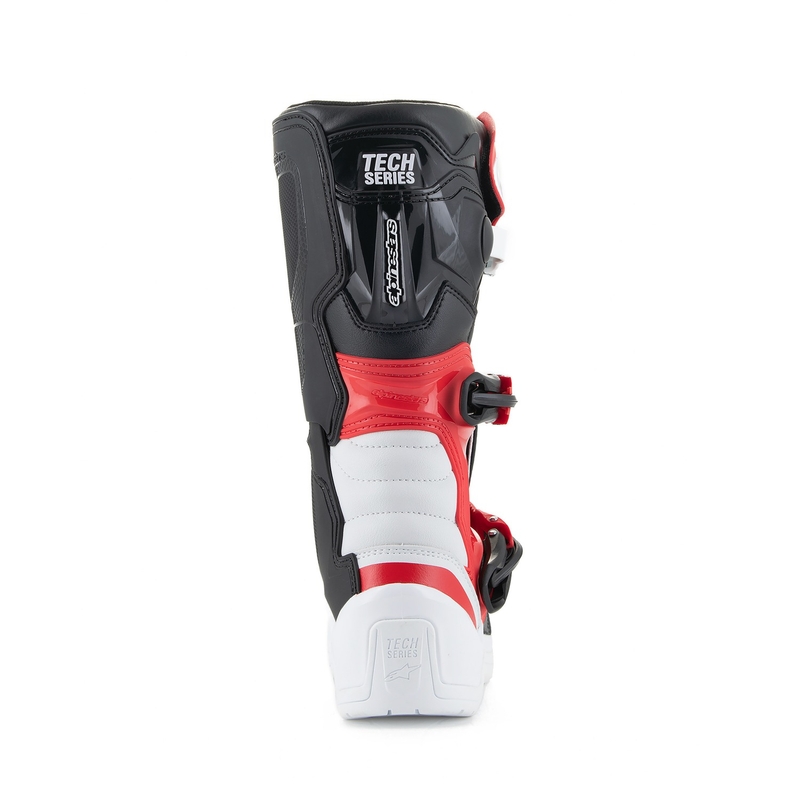 Alpinestars Tech 3S Jugend Weiß-Schwarz-Rot Kinder-Motorradstiefel