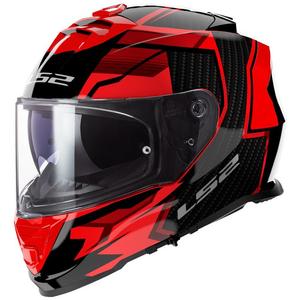 LS2 FF800 Storm II Tracker schwarz und rot Integral Motorradhelm