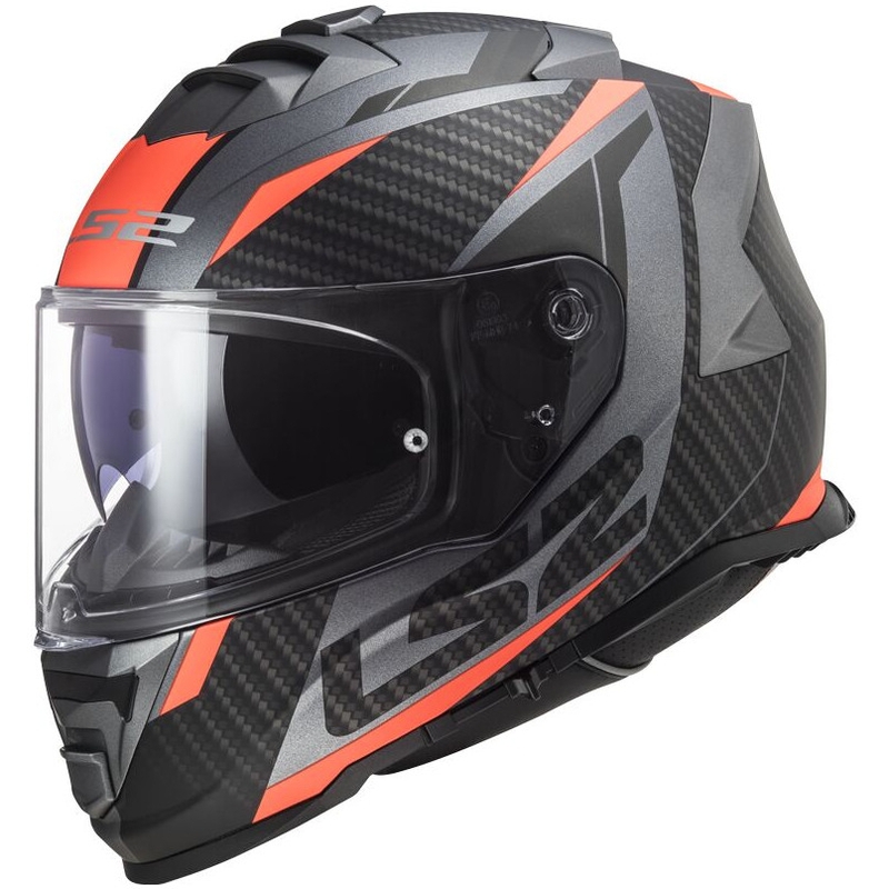LS2 FF800 Storm II Racer titan-orange Integral-Motorradhelm