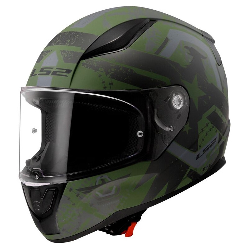 Integral Motorradhelm LS2 FF353 RAPID II Thunderbirds grün matt