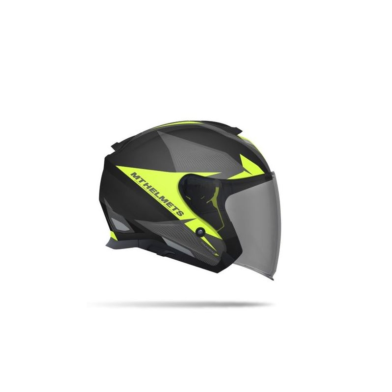 Motorradhelm Open MT Thunder SV Jet Wing schwarz matt-fluo gelb Ausverkauf