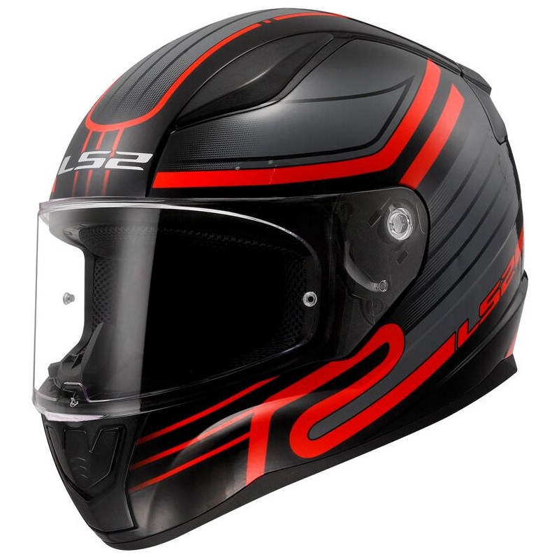 Integral Motorradhelm LS2 FF353 RAPID II Circuit schwarz-rot glänzend