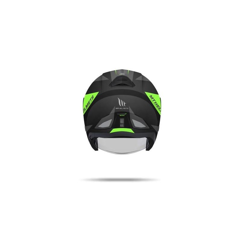 Offener Motorradhelm MT Thunder SV Jet Wing schwarz matt-fluo grün