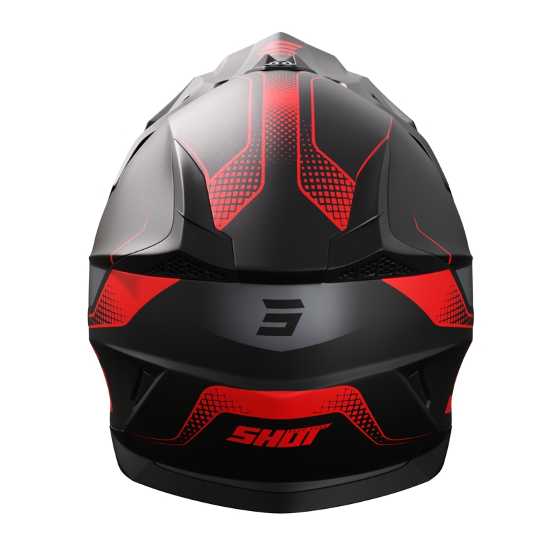 Motocross Helm für Motorrad Shot Pulse Edge rot matt