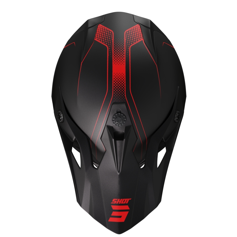Motocross Helm für Motorrad Shot Pulse Edge rot matt