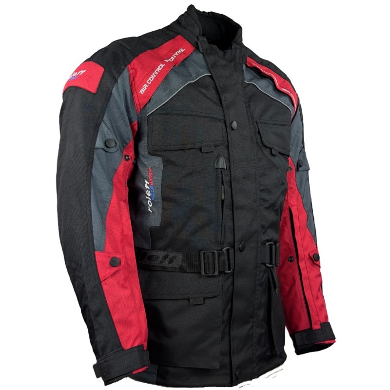 Roleff Liverpool Motorradjacke schwarz-rot