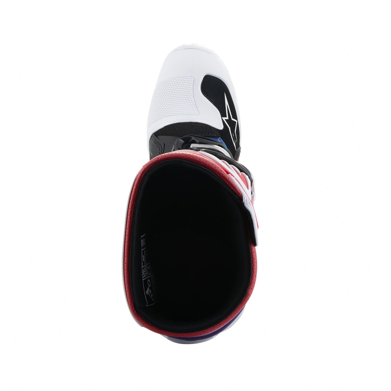 Alpinestars Tech 7 S Kinder Motocross Stiefel Weiß-Schwarz-Rot-Blau-Lila
