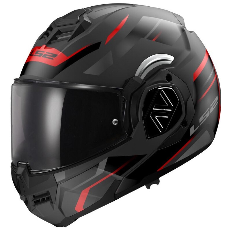 Klapphelm Motorrad LS2 FF906 Advant Kuka schwarz-rot matt