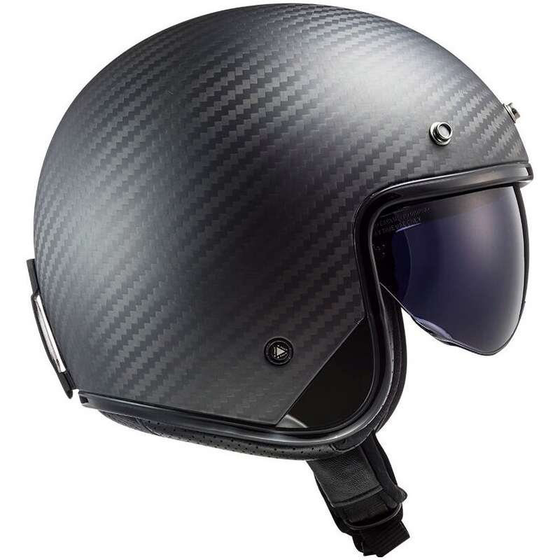 Otevřená helma na motorku LS2 OF601 Bob II Carbon Solid černá matná