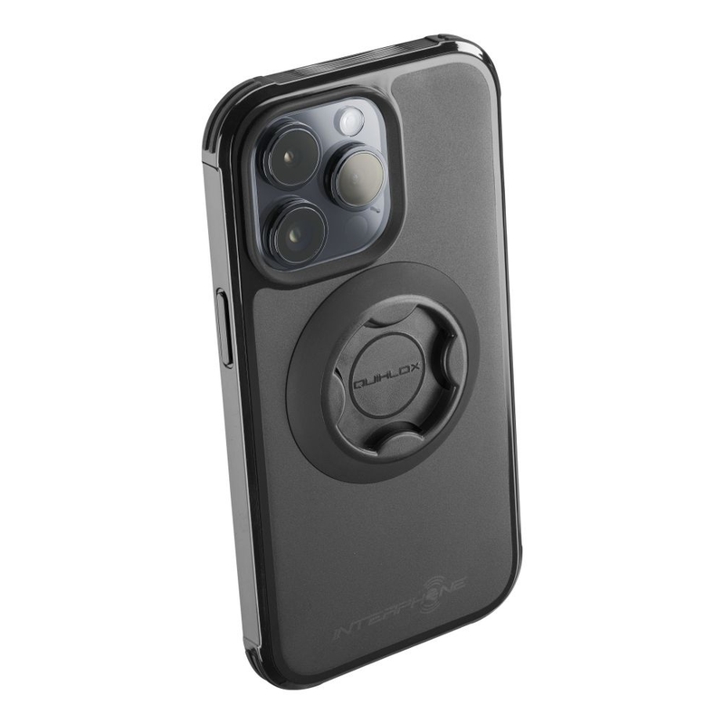 Schutzhülle Interphone QUIKLOX Tetraforce - Apple iPhone 15 Pro schwarz