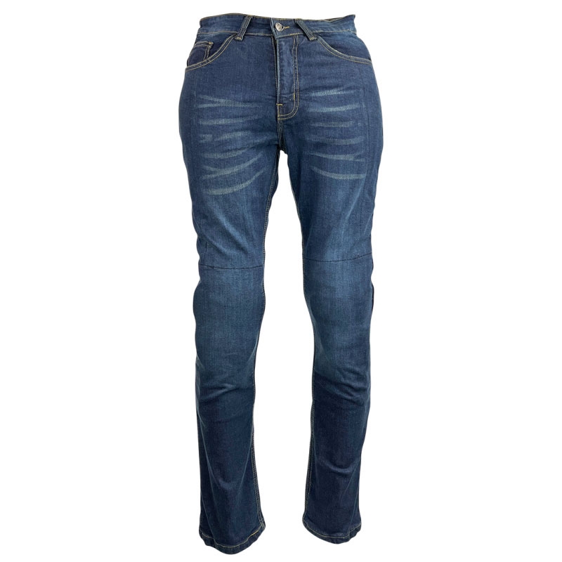Damen-Motorradjeans Roleff Aramid Blau