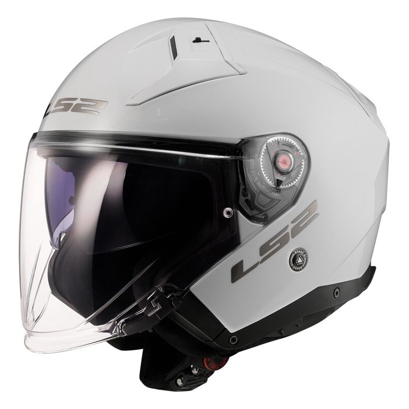 Offener Motorradhelm LS2 OF603 Infinity II Solid White
