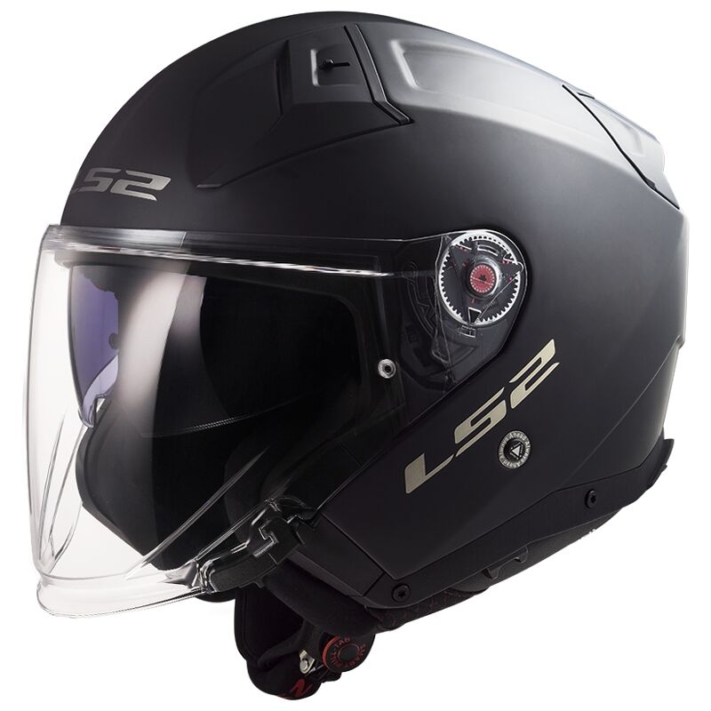 Offener Motorradhelm LS2 OF603 Infinity II Solid Black Matte