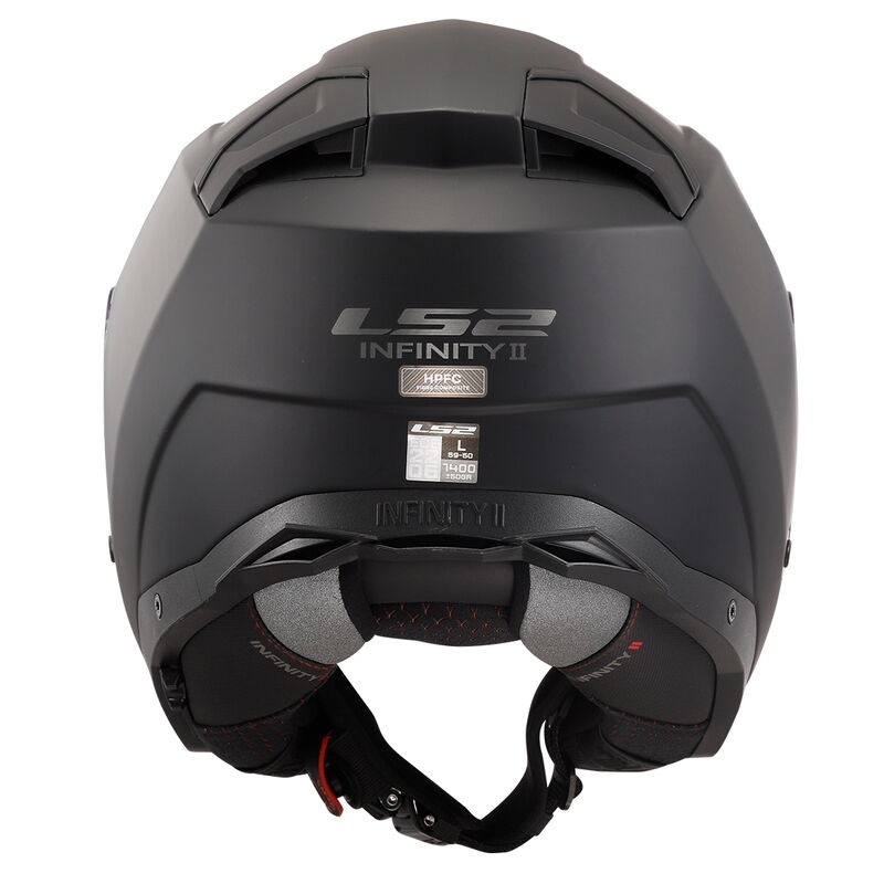 Offener Motorradhelm LS2 OF603 Infinity II Solid Black Matte