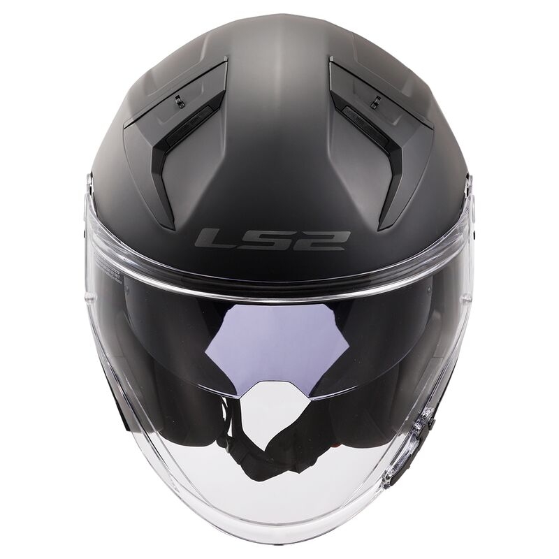 Offener Motorradhelm LS2 OF603 Infinity II Solid Black Matte