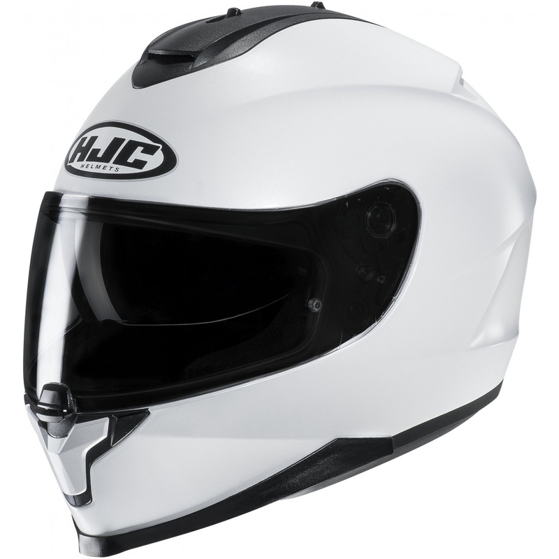 HJC C70N Solid Pearl White Integral Motorradhelm