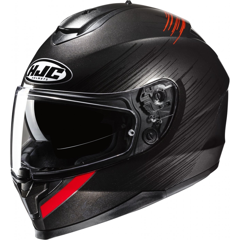 Integral Motorradhelm HJC C70N Sway MC1 rot-schwarz