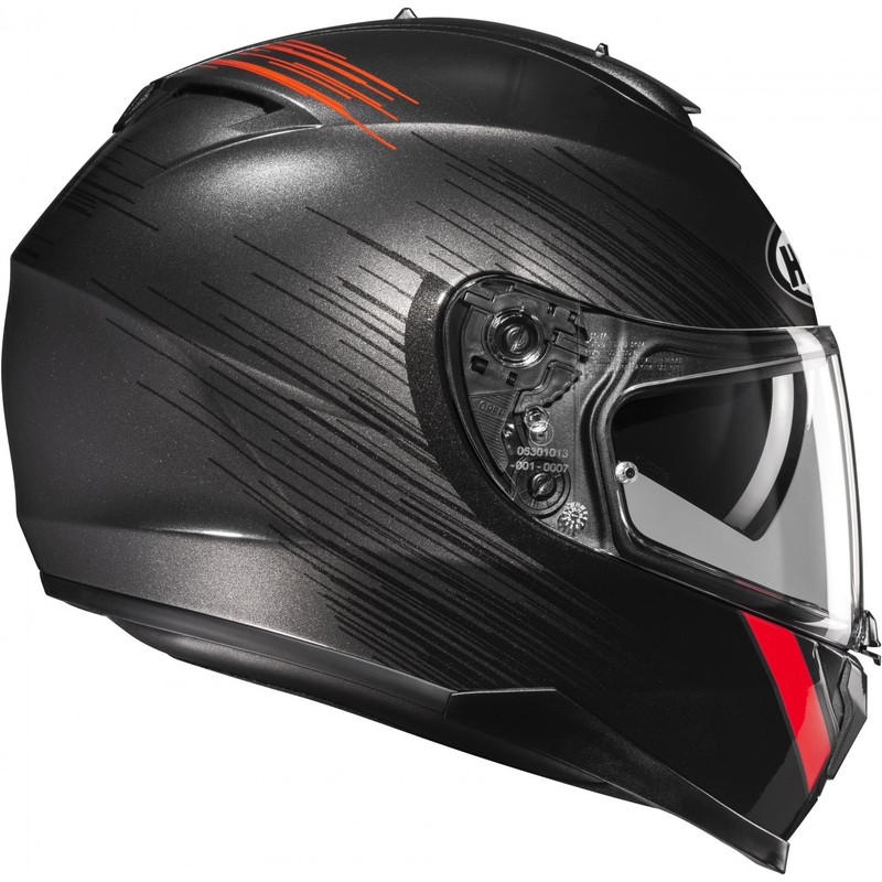 Integral Motorradhelm HJC C70N Sway MC1 rot-schwarz