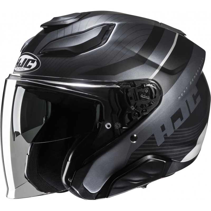 Offener Motorradhelm HJC F31 Naby MC5SF grau-schwarz