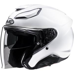 Offener Motorradhelm HJC F31 Solid perlweiß