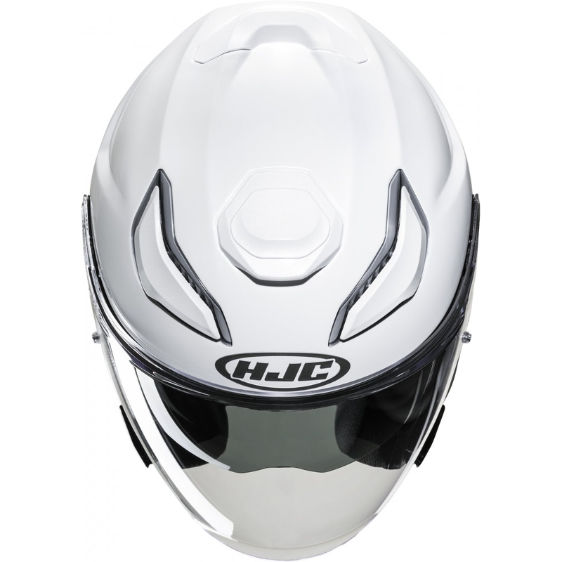 Offener Motorradhelm HJC F31 Solid perlweiß