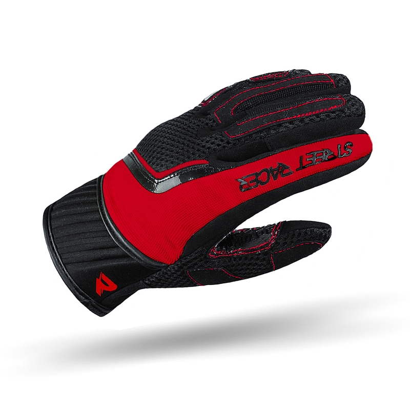 Women's Street Racer Stunt Motorradhandschuhe Schwarz und Rot - II. Qualität