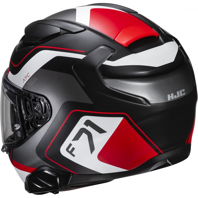 Integrierter Motorradhelm HJC F71 Arcan MC1SF schwarz-grau-rot