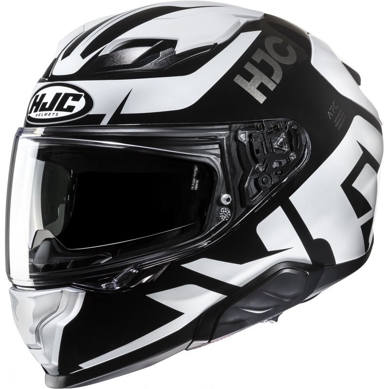 Integrierter Motorradhelm HJC F71 Bard MC5 schwarz-weiß