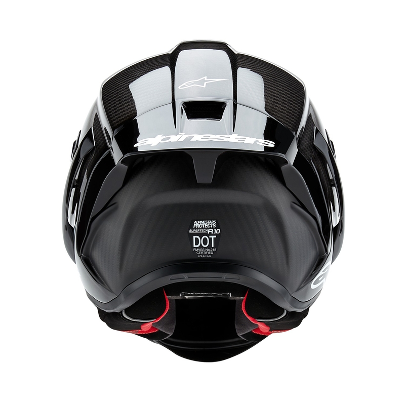 Integralhelm Motorrad Alpinestars Supertech R-10 Solid Carbonschwarz