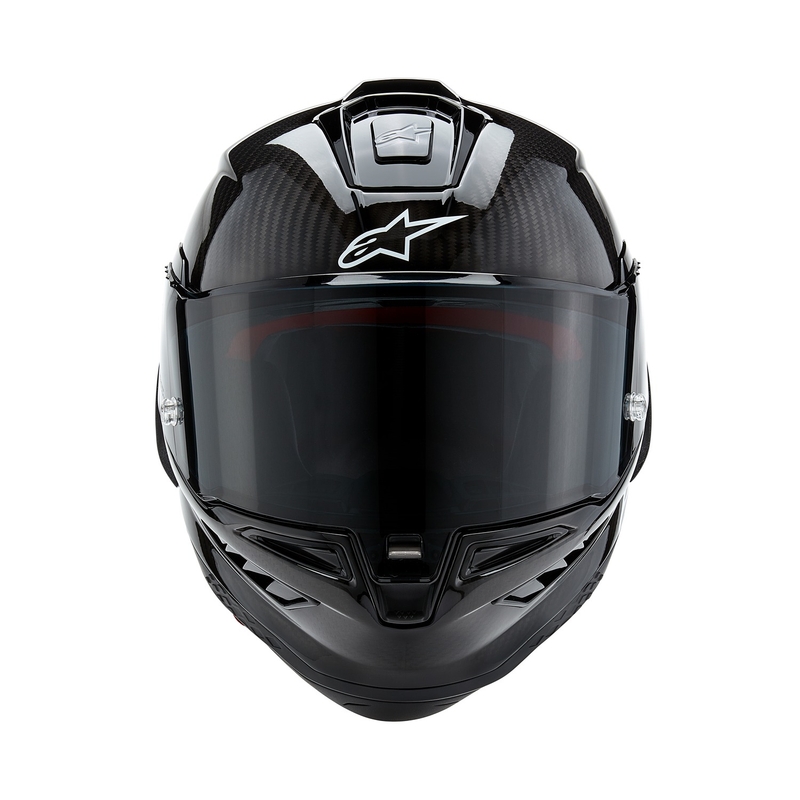 Integralhelm Motorrad Alpinestars Supertech R-10 Solid Carbonschwarz