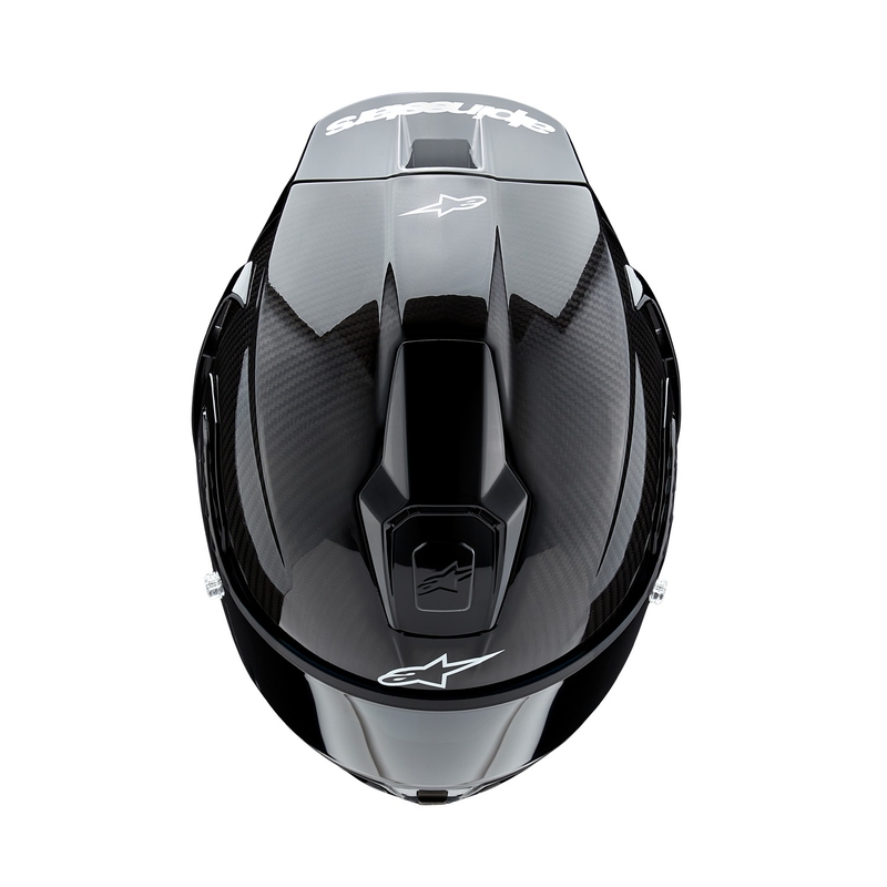 Integralhelm Motorrad Alpinestars Supertech R-10 Solid Carbonschwarz