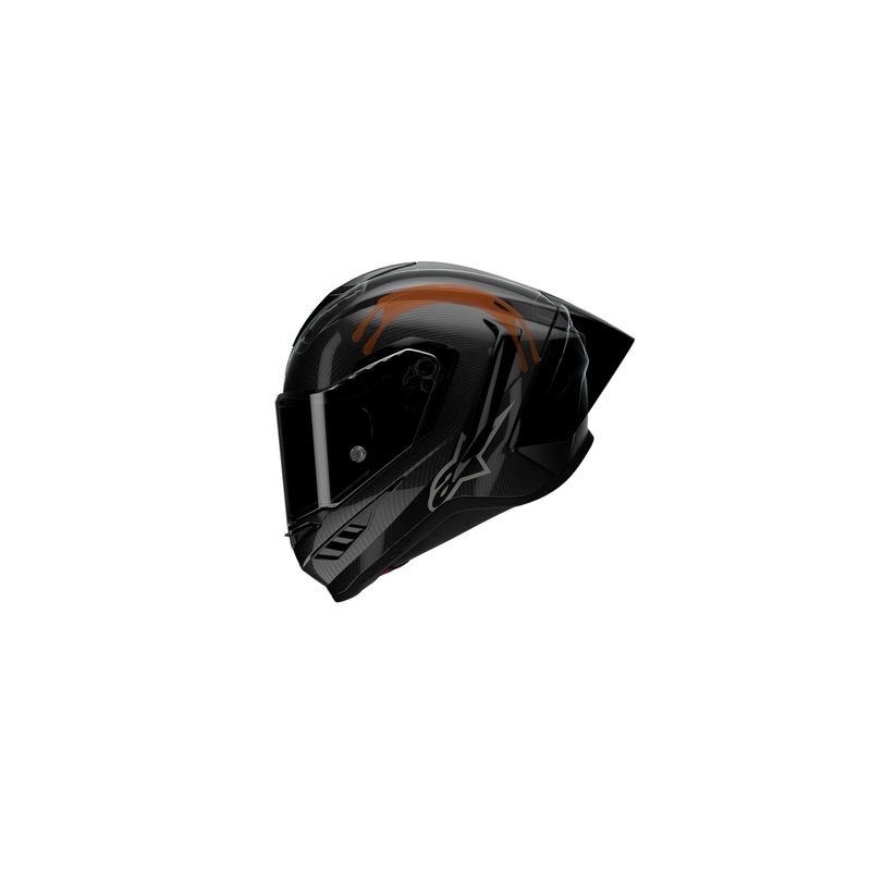 Integralhelm Motorrad Alpinestars Supertech R-10 Solid Carbonschwarz