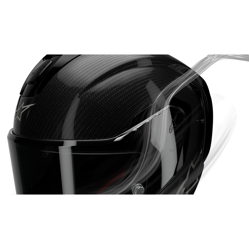 Integralhelm Motorrad Alpinestars Supertech R-10 Solid Carbonschwarz