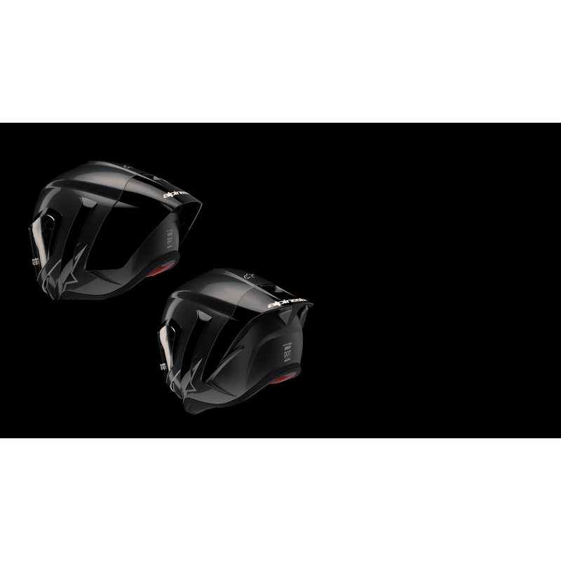 Integralhelm Motorrad Alpinestars Supertech R-10 Solid Carbonschwarz