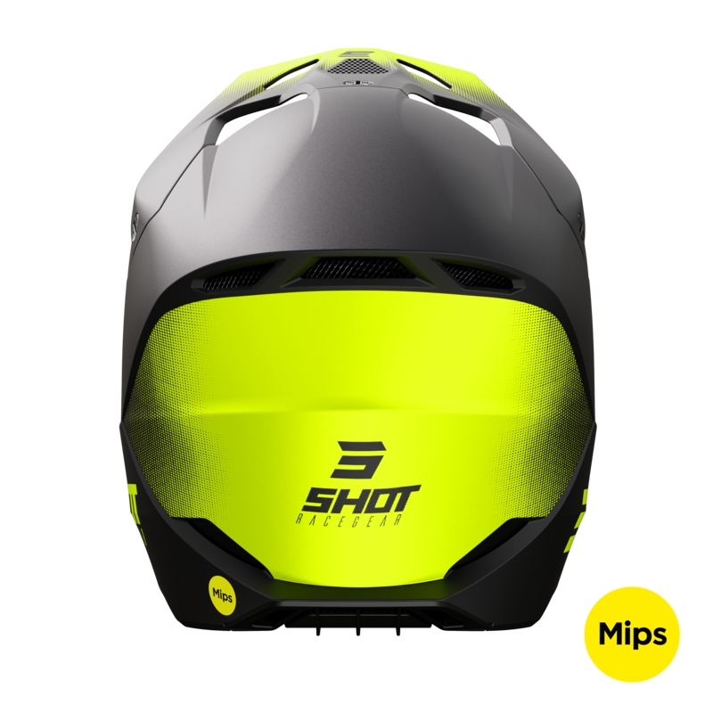 Shot Race Raw Motocross-Helm Schwarz Fluo Gelb Matt Sale Ausverkauf