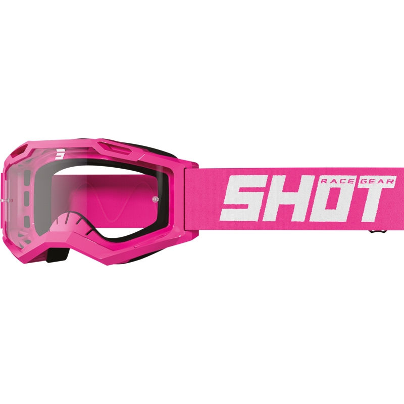Kinder-Motocross-Brille Shot Rocket Kid 2.0 rosa (klares Plexiglas)