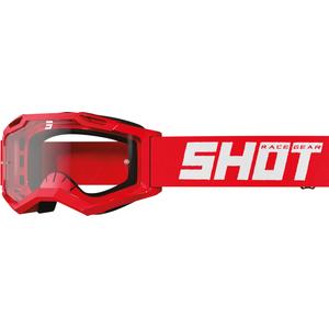 Kinder-Motocross-Brille Shot Rocket Kid 2.0 rot (klares Plexiglas)