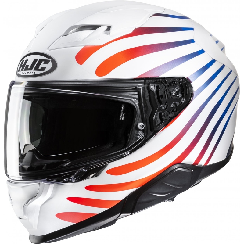 Integrierter Motorradhelm HJC F71 Zen MC21SF weiß-regenbogen
