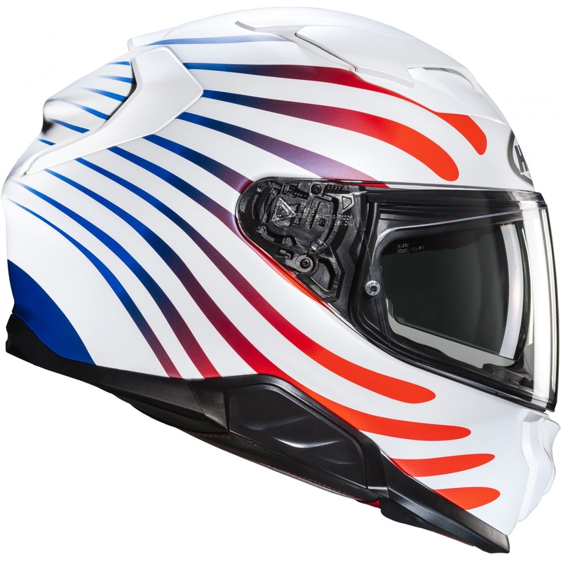 Integrierter Motorradhelm HJC F71 Zen MC21SF weiß-regenbogen