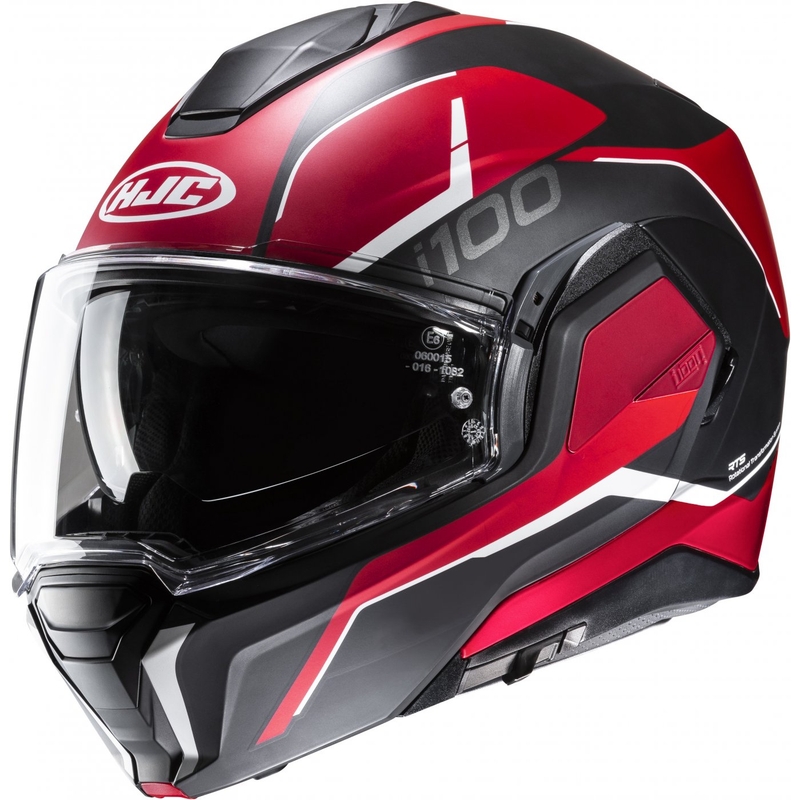 HJC i100 Lorix MC1SF schwarz und rot klappbarer Motorradhelm